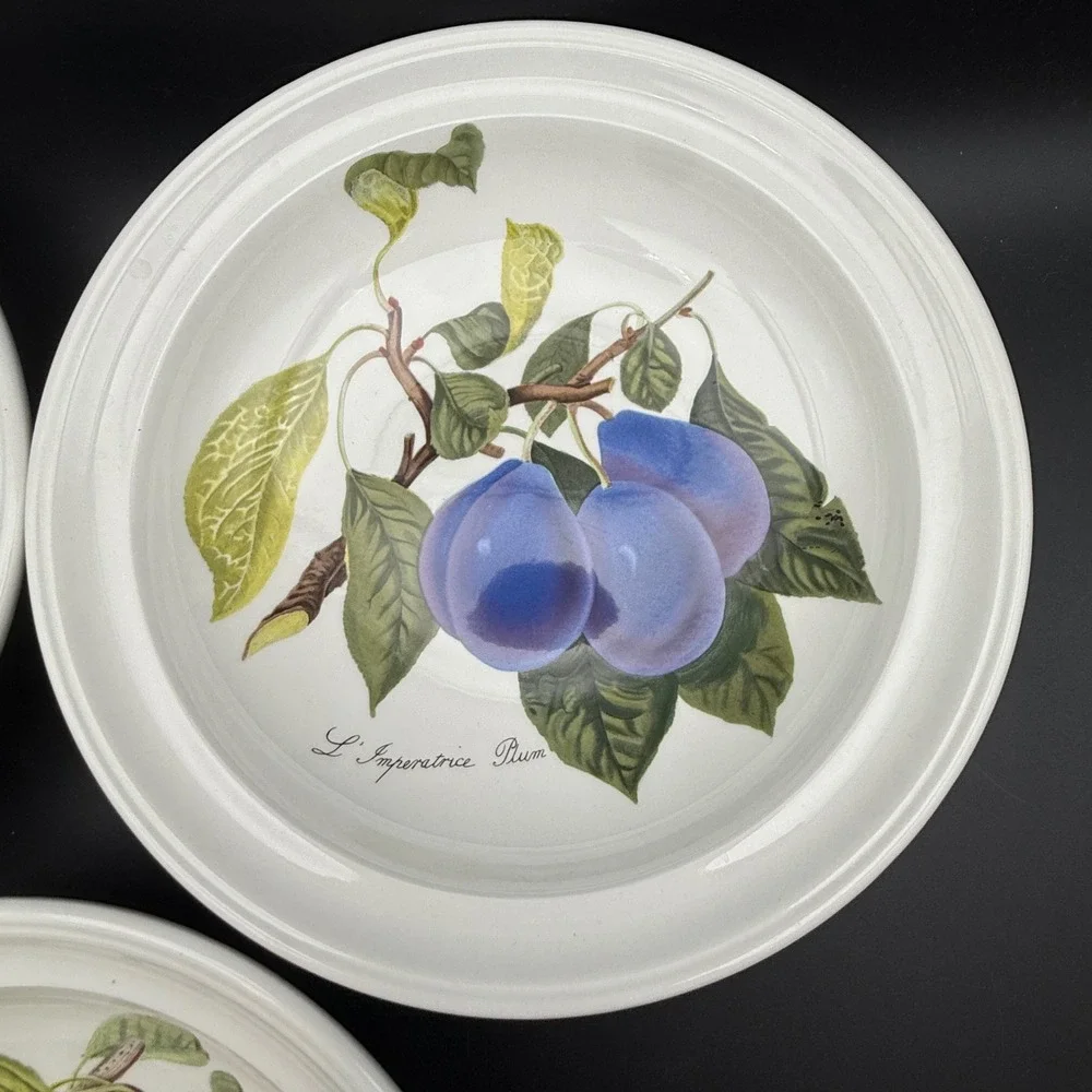 Vintage Portmeirion Pomona Fruit Pasta Bowls Set of 3  9